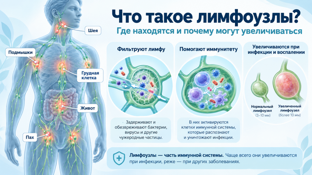 Что такое лимфоузлы? Где находятся и почему могут увеличиваться? Изображение ChatGPT 27 сент. 2026 г., 17_29_33.png